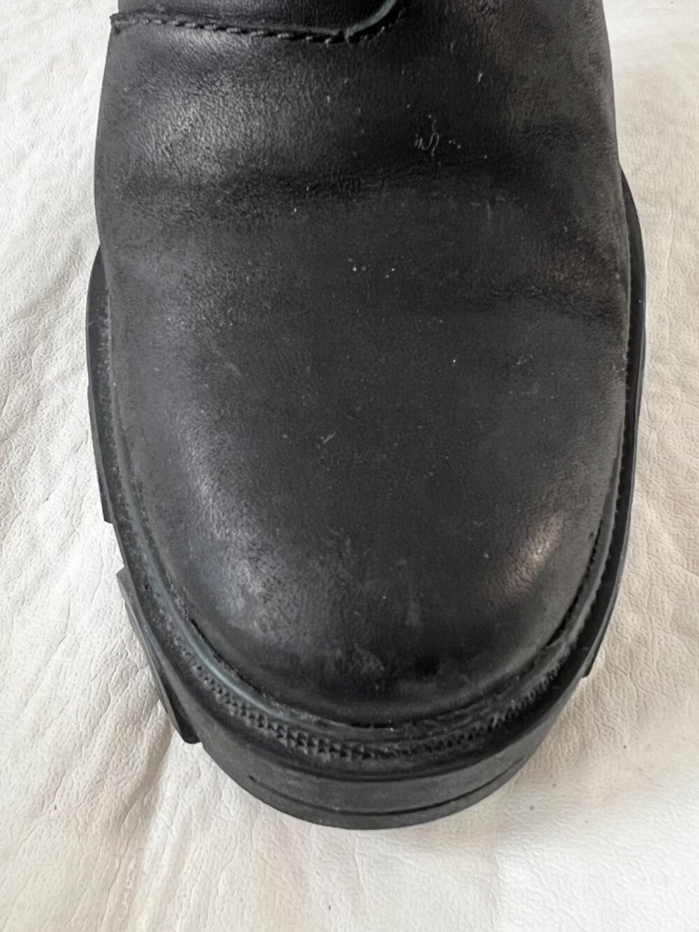 Sorel chelsea boots black leather waterproof block high heel size 7 platform - Picture 10 of 14